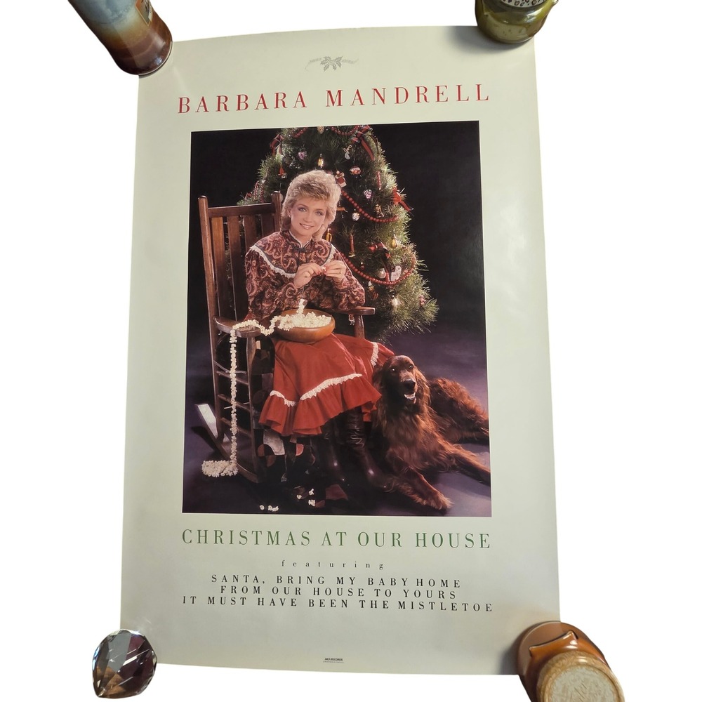 Barbara Mandrell Christmas At Our House Vintage 1984 Promo Poster 23x35 MCA